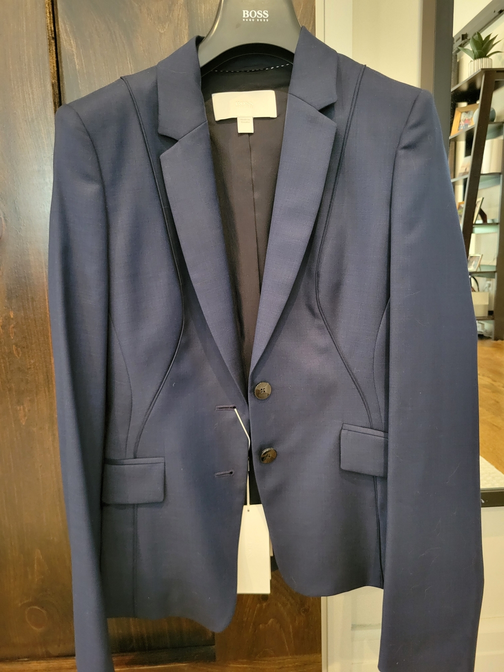NWT Boss Navy Tailored Two-Button Blazer